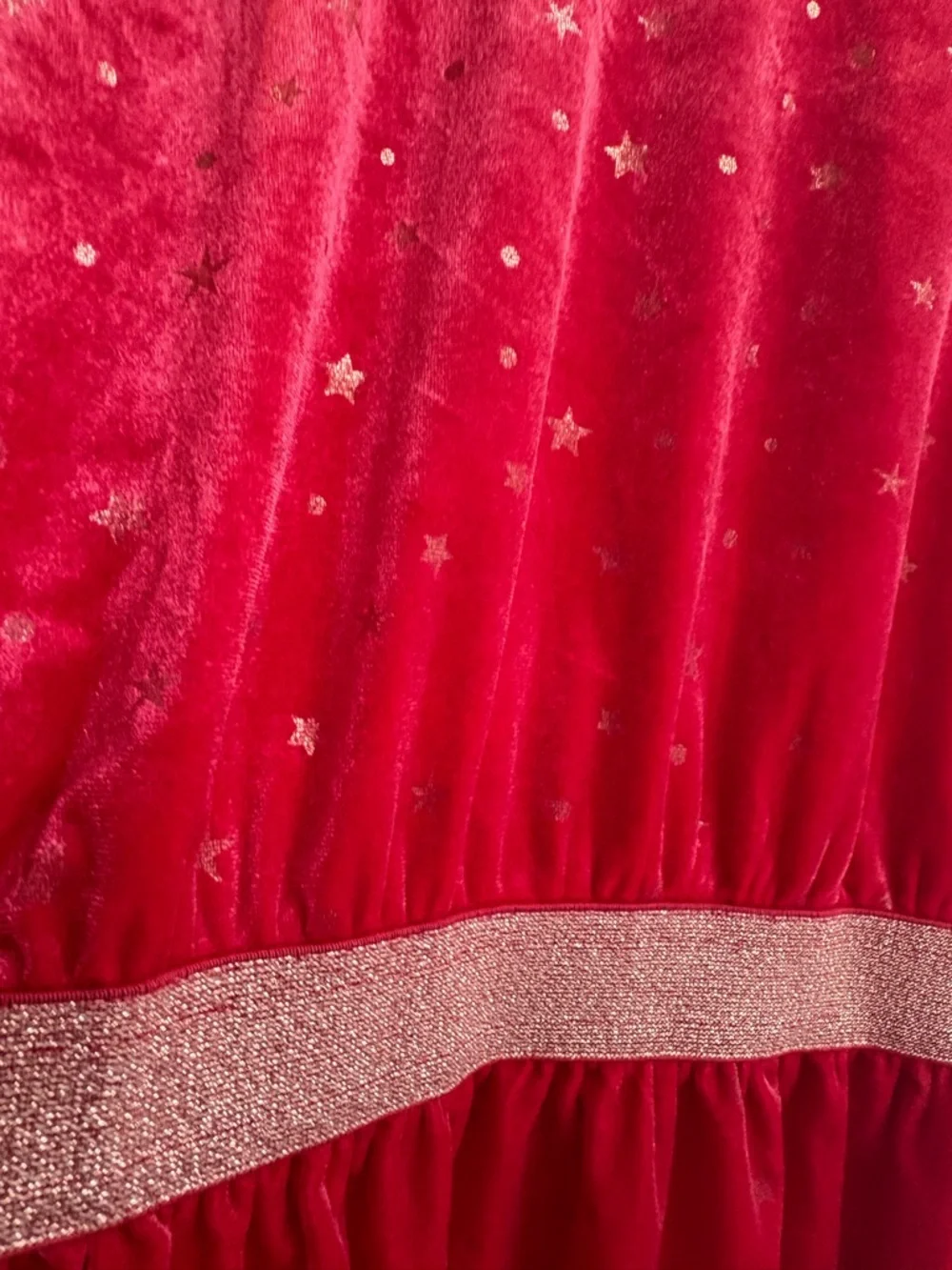 Hatley Girls Holiday Stars Crushed Velour Dress size 10